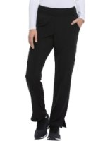 Womens EDS Essentials Natural Rise Tapered Leg Pull-On Scrub Pants - Black 